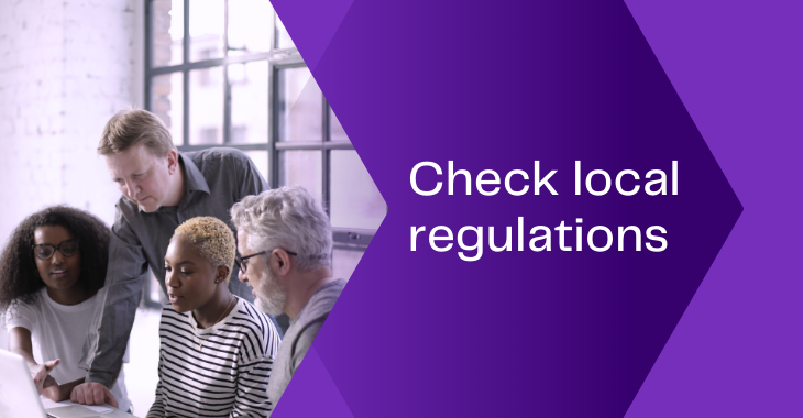 Check local regulations
