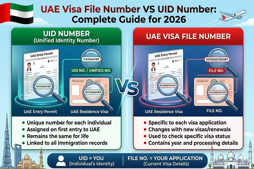 UAE Visa File Number VS UID Number Complete Guide for 2026
